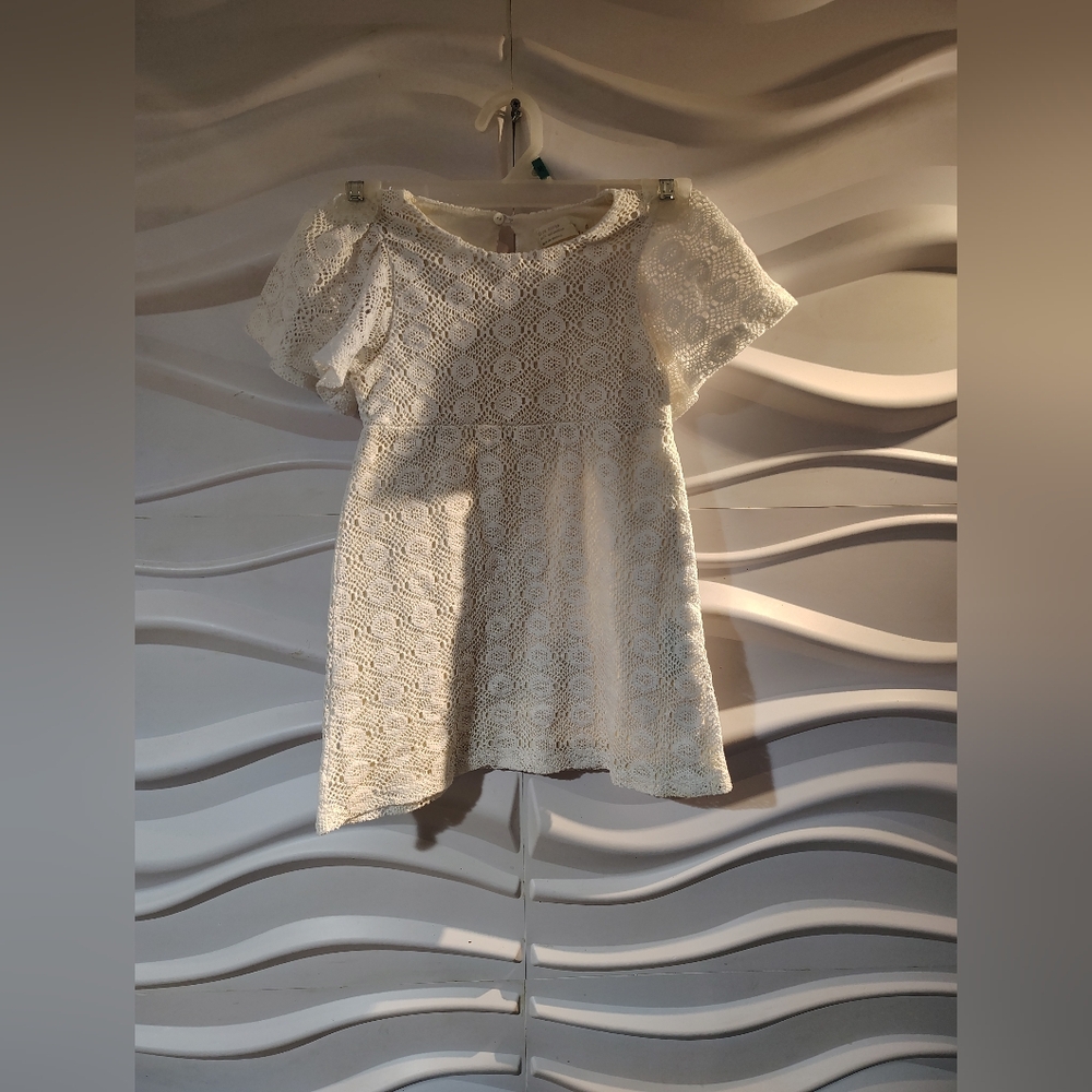 Pre-owned Zara Girls Soft Collection White Dress Size 6